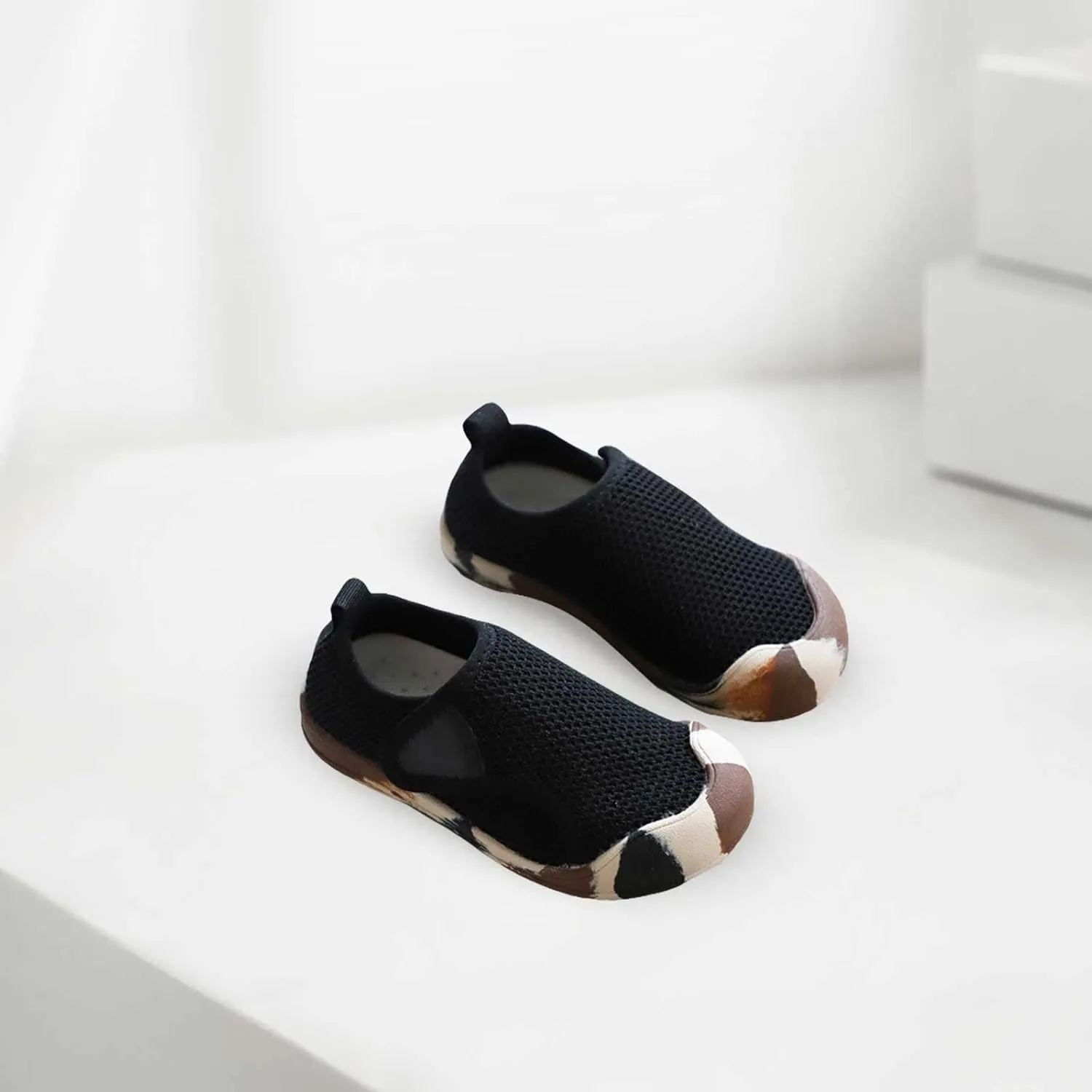 Toddler Baby Boy Girl Shoes Breathable Shoes Baotou Sneakers Mesh Baby Soft Sole Fashion Size 6 Toddler Shoes Boys (Black, 12 Little Child)