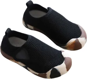 Toddler Baby Boy Girl Shoes Breathable Shoes Baotou Sneakers Mesh Baby Soft Sole Fashion Size 6 Toddler Shoes Boys (Black, 12 Little Child)