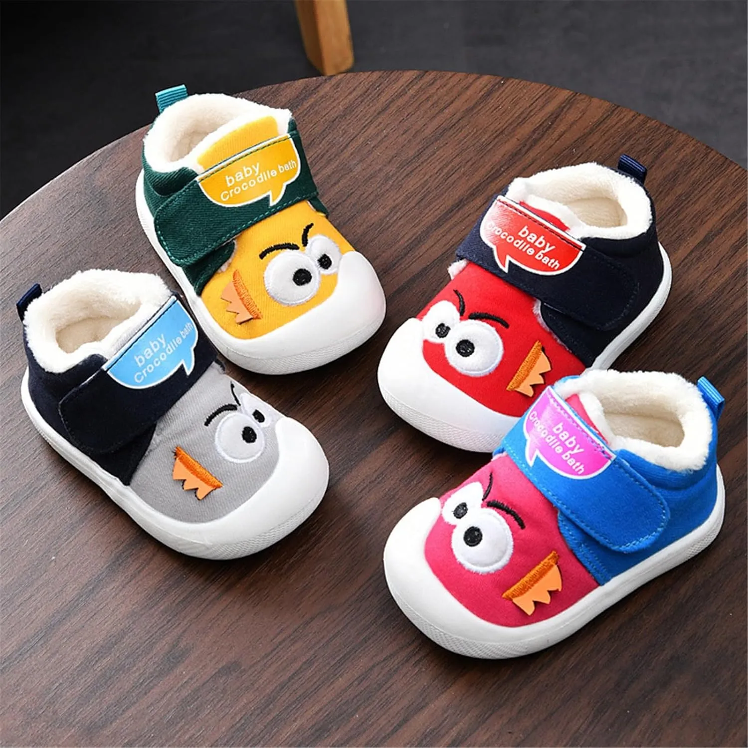 Toddler Baby Boy Girl Sneakers Fall and Winter Soft Sole Non Slip Padded Cotton Shoes Lightweight Boys Flexible Shoes