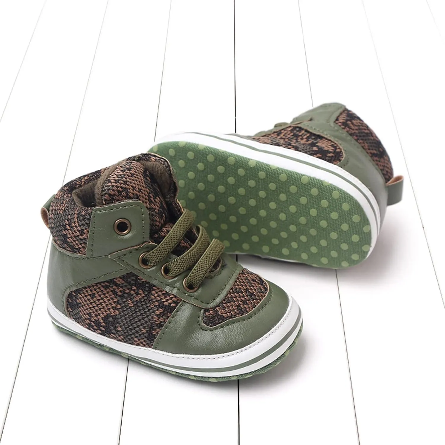 Toddler Baby Boys Girls High Tops Ankle Sneakers Infant Soft Sole Anti-Slip Prewalker Warm First Walking Shoes