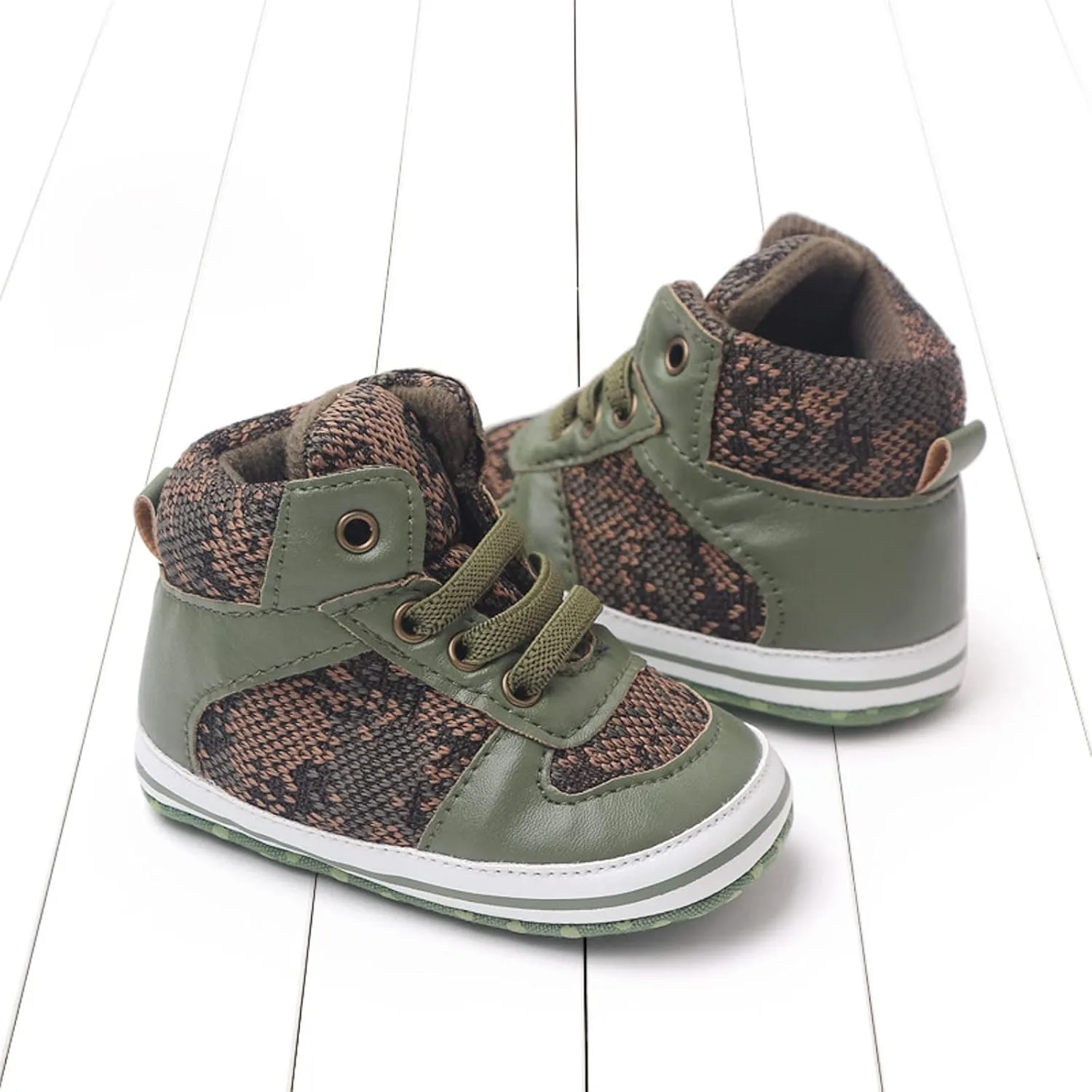 Toddler Baby Boys Girls High Tops Ankle Sneakers Infant Soft Sole Anti-Slip Prewalker Warm First Walking Shoes