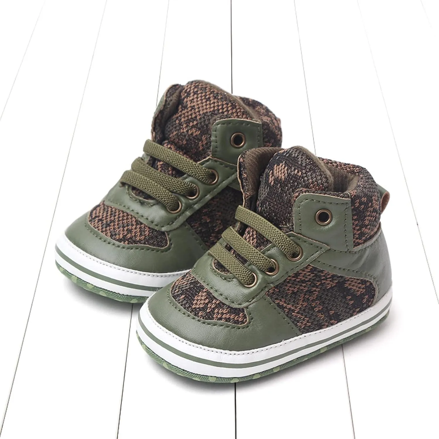 Toddler Baby Boys Girls High Tops Ankle Sneakers Infant Soft Sole Anti-Slip Prewalker Warm First Walking Shoes