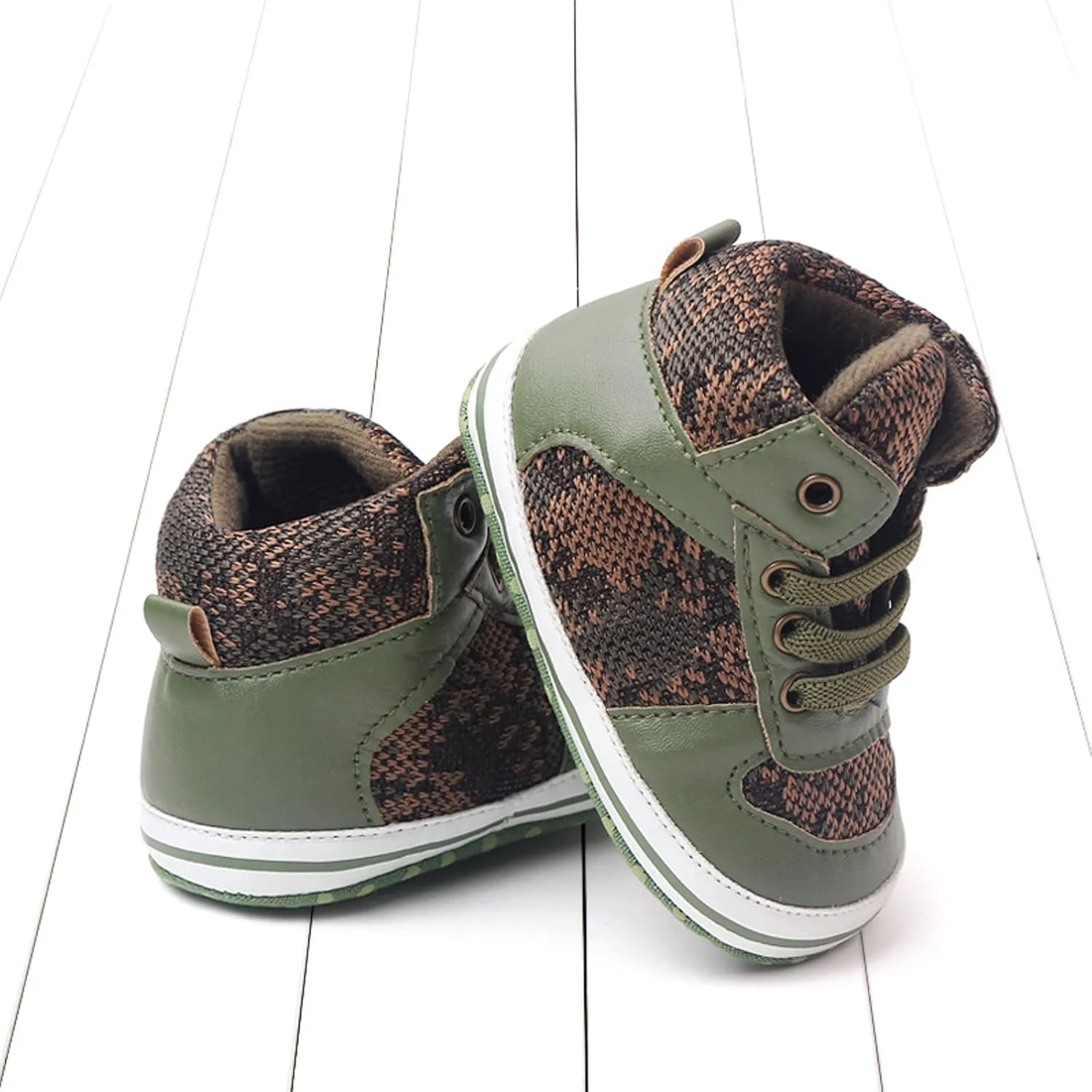 Toddler Baby Boys Girls High Tops Ankle Sneakers Infant Soft Sole Anti-Slip Prewalker Warm First Walking Shoes