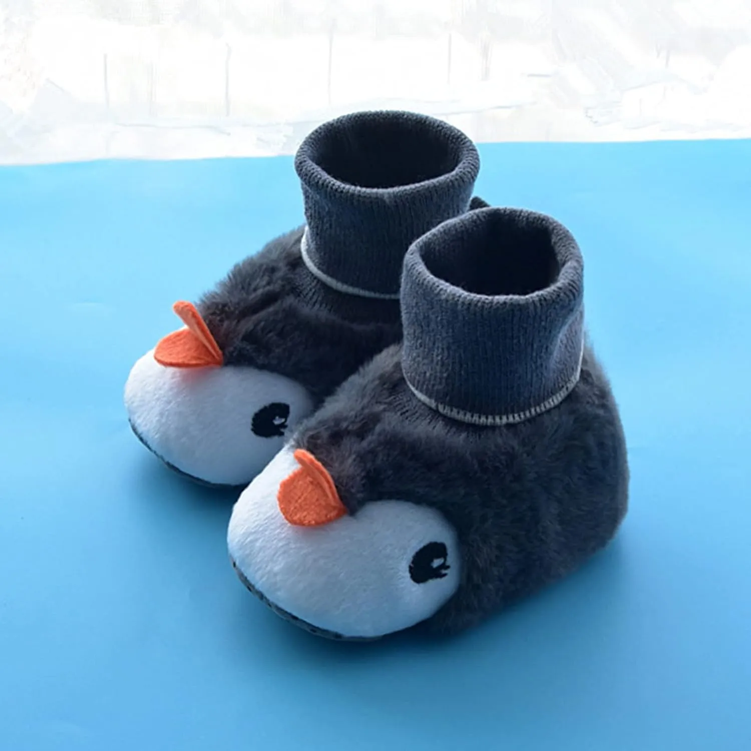 Toddler Baby Girls Boys Sock Shoe Stocking Soft Sole Slipper Shoes Cute Warm Patchwork Sneaker First Indoor Walkers (GY1, 12-18 Months)