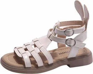 Toddler Baby Girls Sandals Slip On Falts Shoes Cute Weave Hollow Out Non-Slip Soft Sole Beach Sandal Shoe Comfort T-025 Beige 13