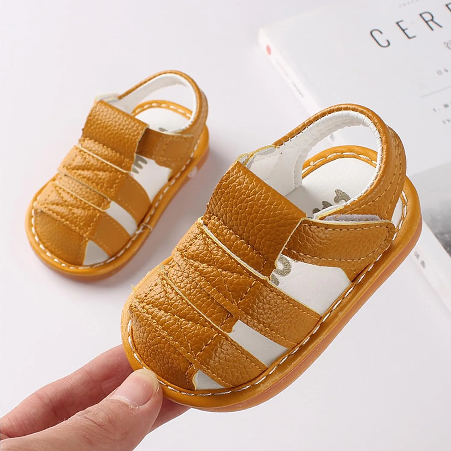 Toddler Baby Shoes Girl Boy Baby 2024 Sandals Learning to Walk Shoes Soft Soles Non Slip Toe Caps Non-SIip Tennis
