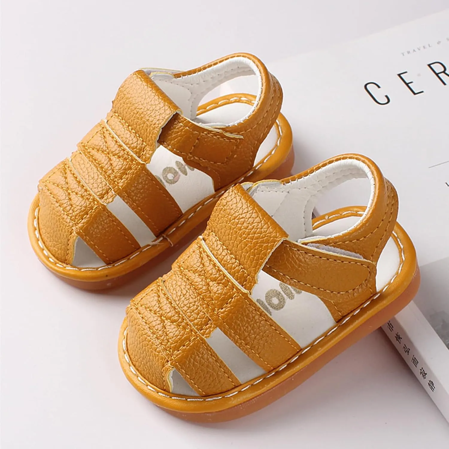 Toddler Baby Shoes Girl Boy Baby 2024 Sandals Learning to Walk Shoes Soft Soles Non Slip Toe Caps Non-SIip Tennis