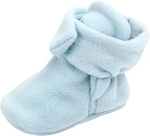 Toddler Baby Shoes Socks Solid Color Patchwork Knitted Plush Baby Socks Shoes for 0 to 12Months Shoes Boys Wide