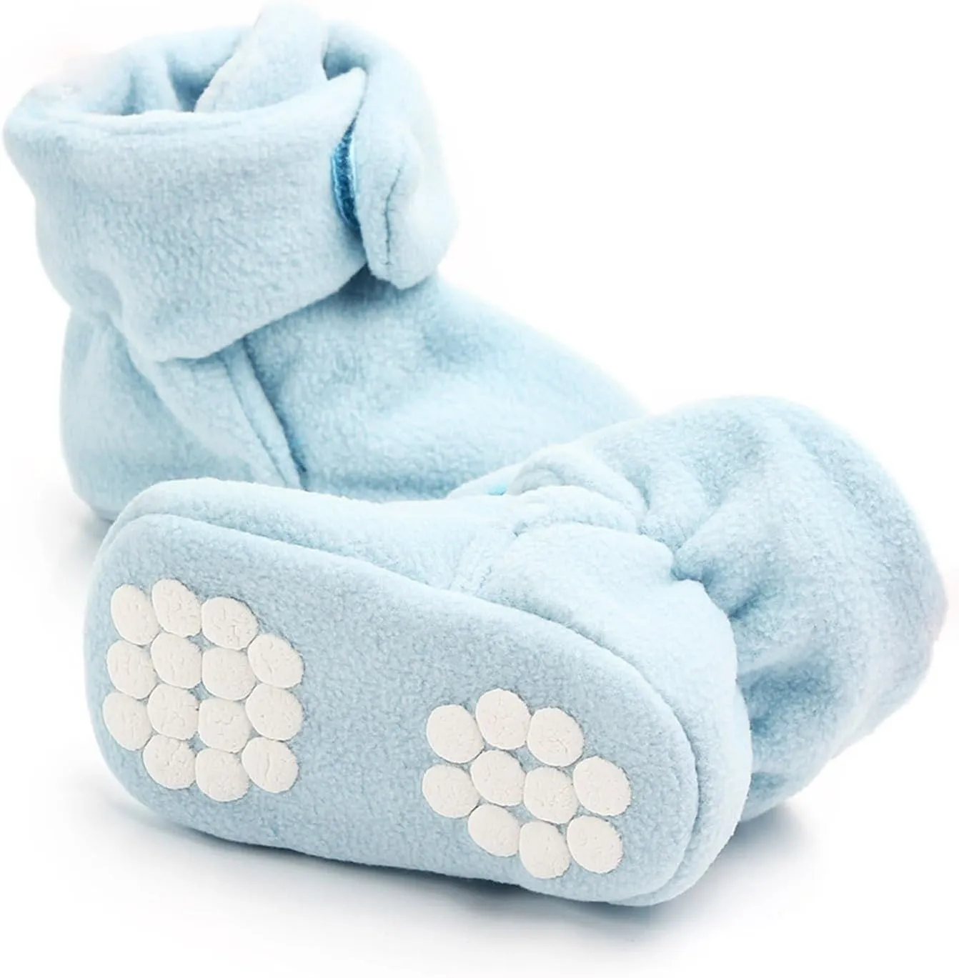 Toddler Baby Shoes Socks Solid Color Patchwork Knitted Plush Baby Socks Shoes for 0 to 12Months Shoes Boys Wide