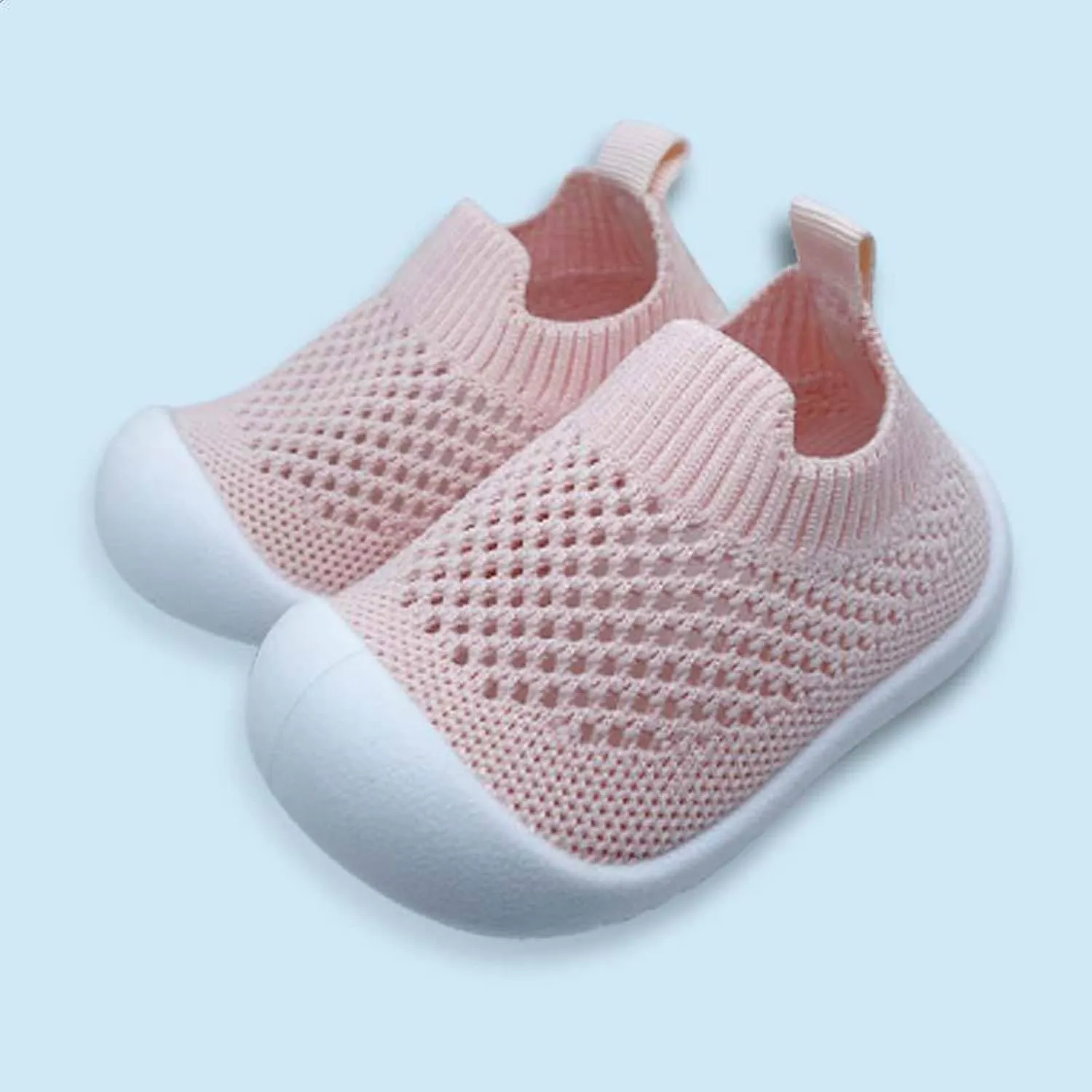 Toddler Boy Girl Mesh Sneakers Baby Knitted Walking Shoes Infant Soft Sole Trainerslittle Kid Breathable Outdoor Shoes