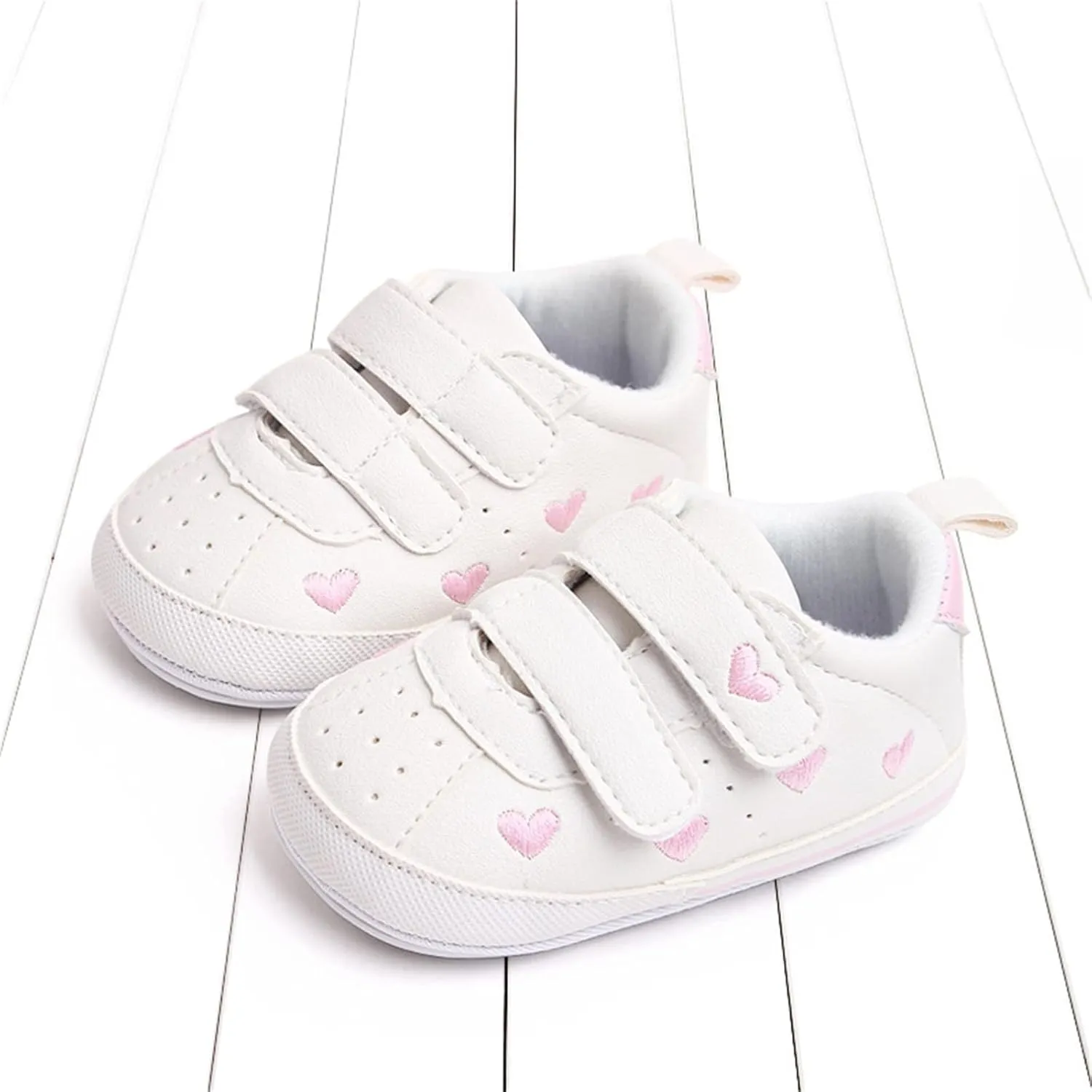 Toddler Boys Girls Flat Bottom Sports Shoes Lightweight Comfortable Double Strap Casual Sneakers for Indoor Outdoor