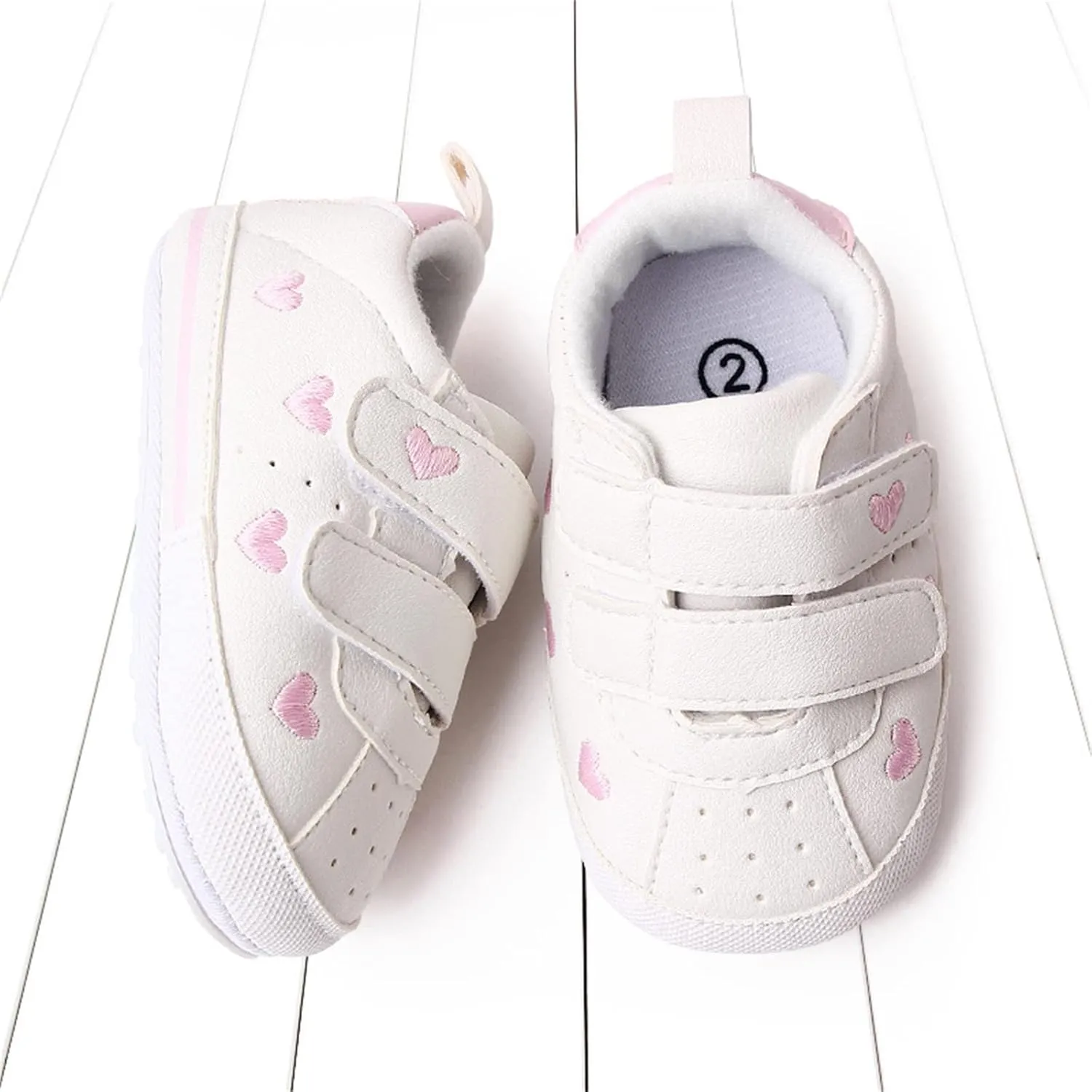 Toddler Boys Girls Flat Bottom Sports Shoes Lightweight Comfortable Double Strap Casual Sneakers for Indoor Outdoor