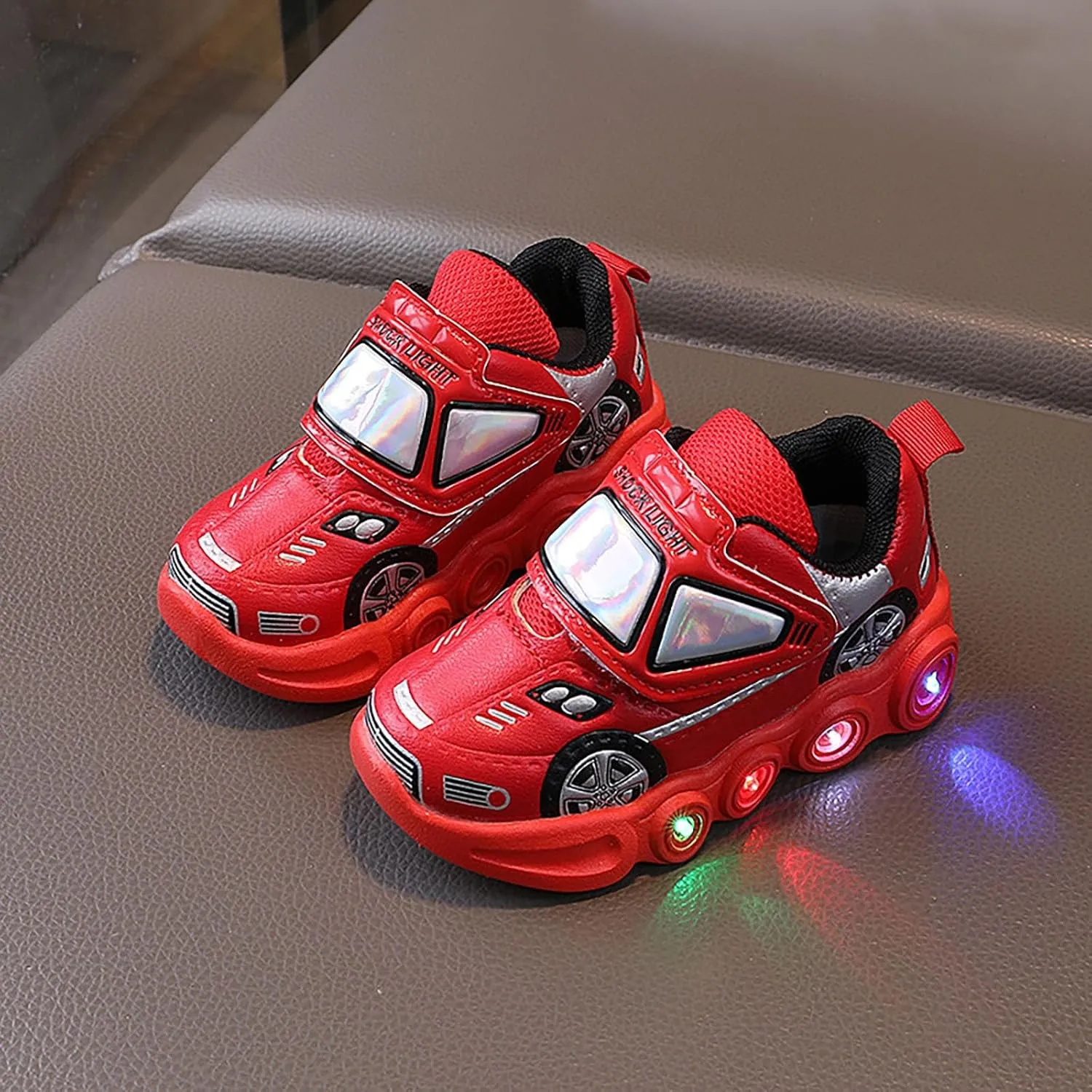 Toddler Boys Girls Light Up Shoes LED Flashing Lightweight Mesh Breathable Running Sneakers for Toddler Little Kid
