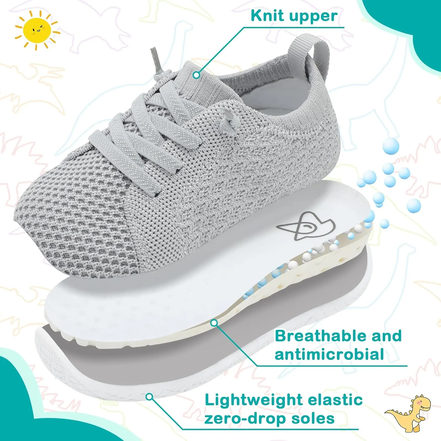 Toddler Boys Girls Shoes Barefoot Shoes Toddler Walking Shoes Kids Tennis Shoes Wide Lightweight Breathable Sneakers