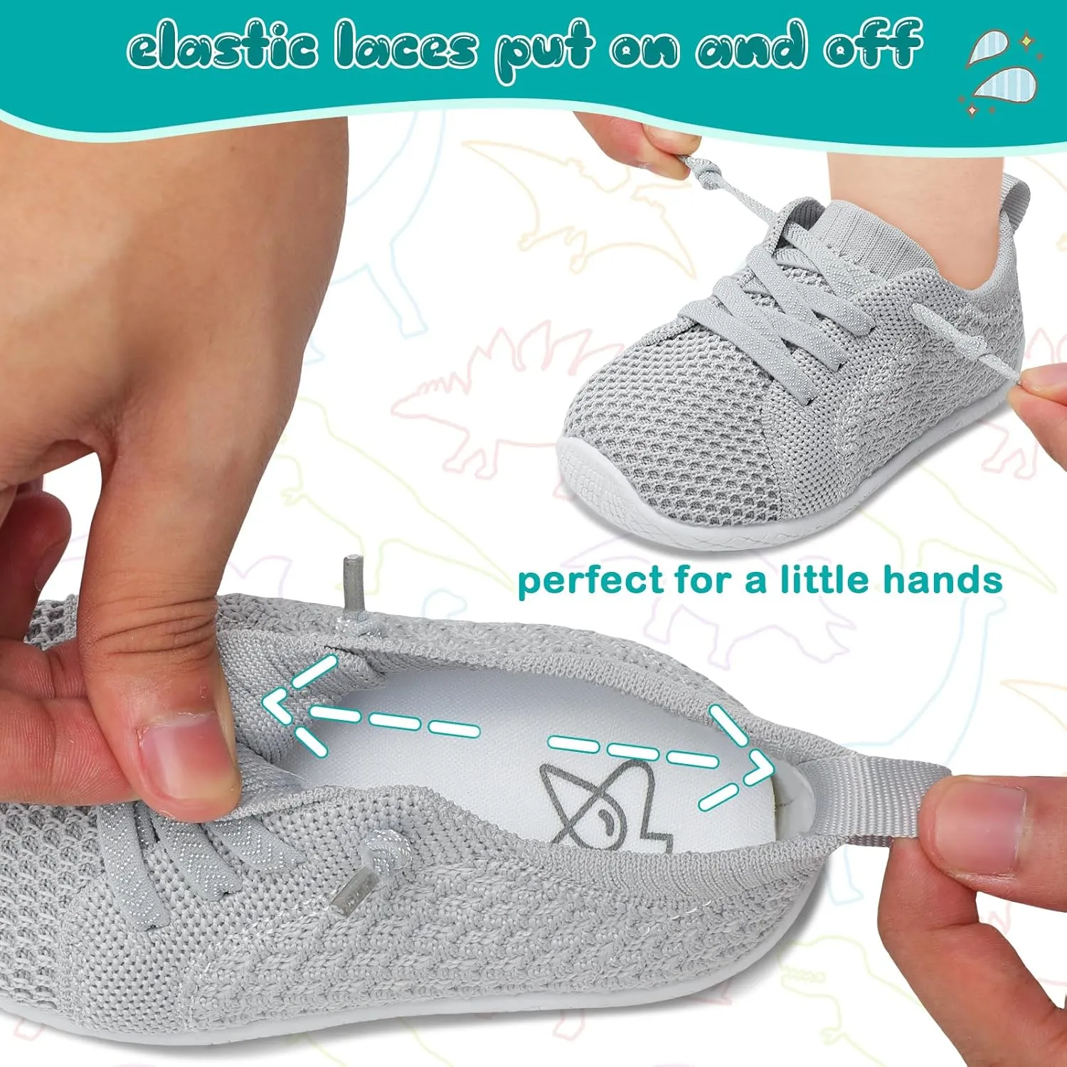 Toddler Boys Girls Shoes Barefoot Shoes Toddler Walking Shoes Kids Tennis Shoes Wide Lightweight Breathable Sneakers
