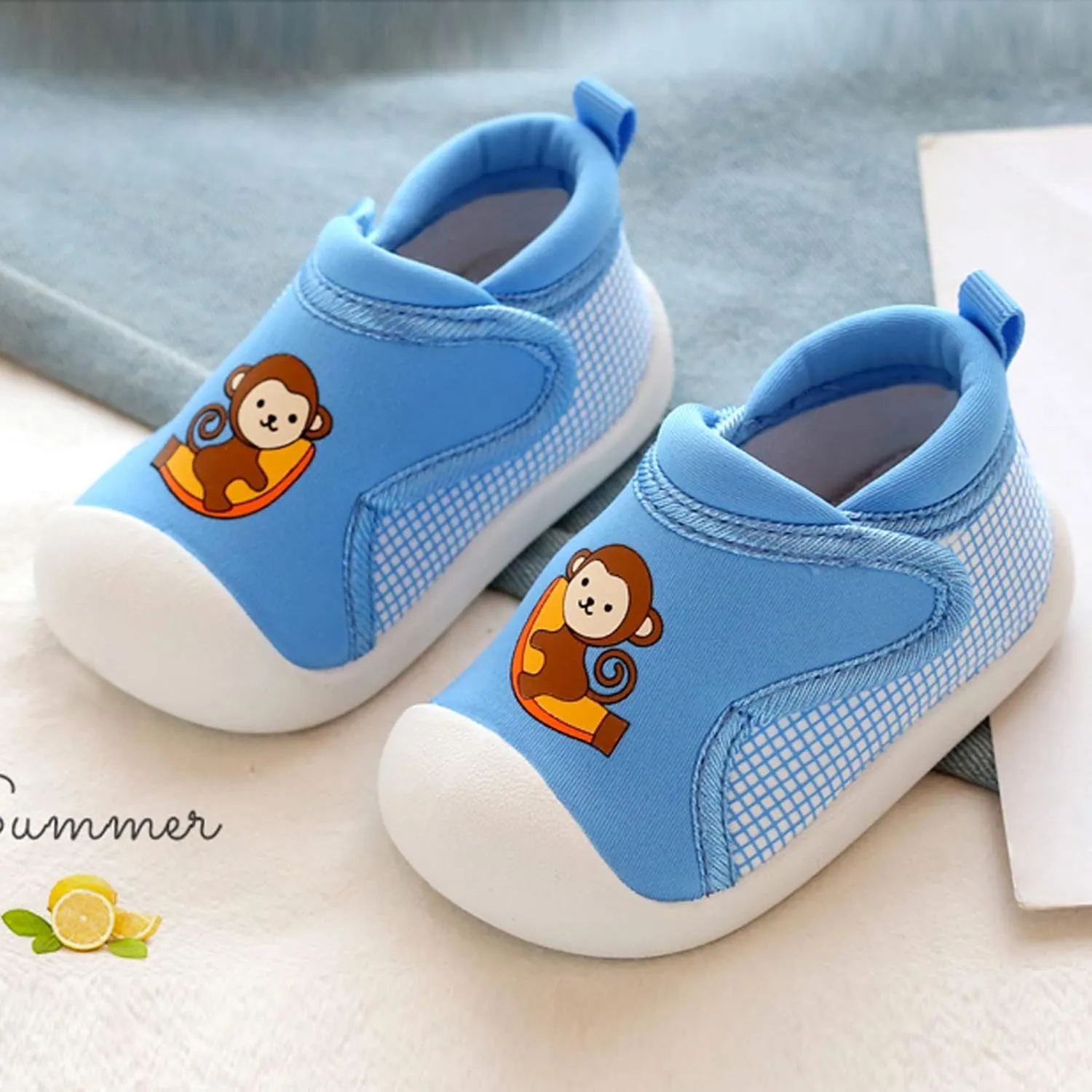 Toddler Boys Girls Walking Shoes, Non-Slip Soft Soles Unisex Baby Cute artoon Animals Slip On No Tie Shoes for Adults