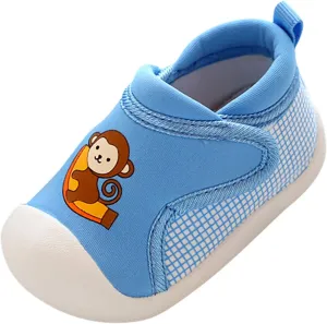 Toddler Boys Girls Walking Shoes, Non-Slip Soft Soles Unisex Baby Cute artoon Animals Slip On No Tie Shoes for Adults