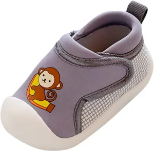 Toddler Boys Girls Walking Shoes, Non-Slip Soft Soles Unisex Baby Cute artoon Animals Slip On Prewalkers Shoes