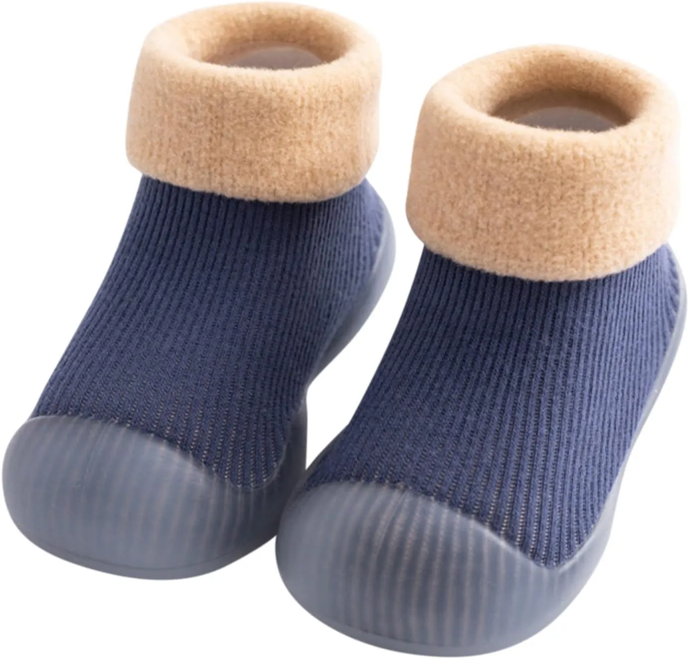 Toddler Boys Slippers Size 5 Kids Toddler Baby Boys Girls Solid Warm Knit Soft Sole Boy Slippers Size 3 Youth