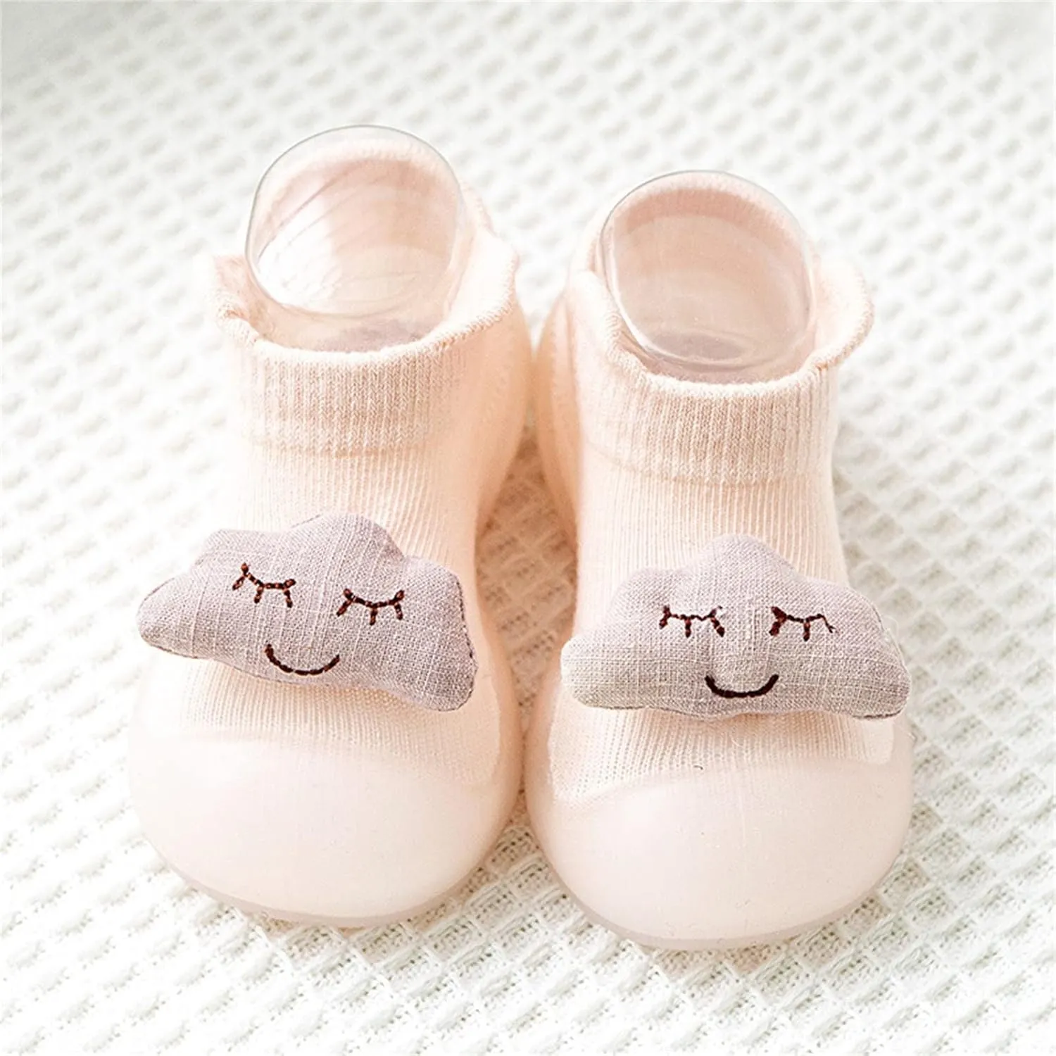 Toddler Cute Cartoon Socks Shoes Boys Girls First Walking Shoes Soft Soles Non Slip Shoes Baby Sock Shoes