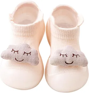 Toddler Cute Cartoon Socks Shoes Boys Girls First Walking Shoes Soft Soles Non Slip Shoes Baby Sock Shoes