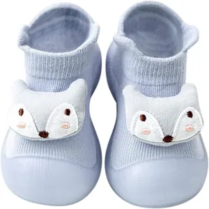 Toddler Cute Cartoon Socks Shoes Boys Girls First Walking Shoes Soft Soles Non Slip Shoes Baby Sock Shoes