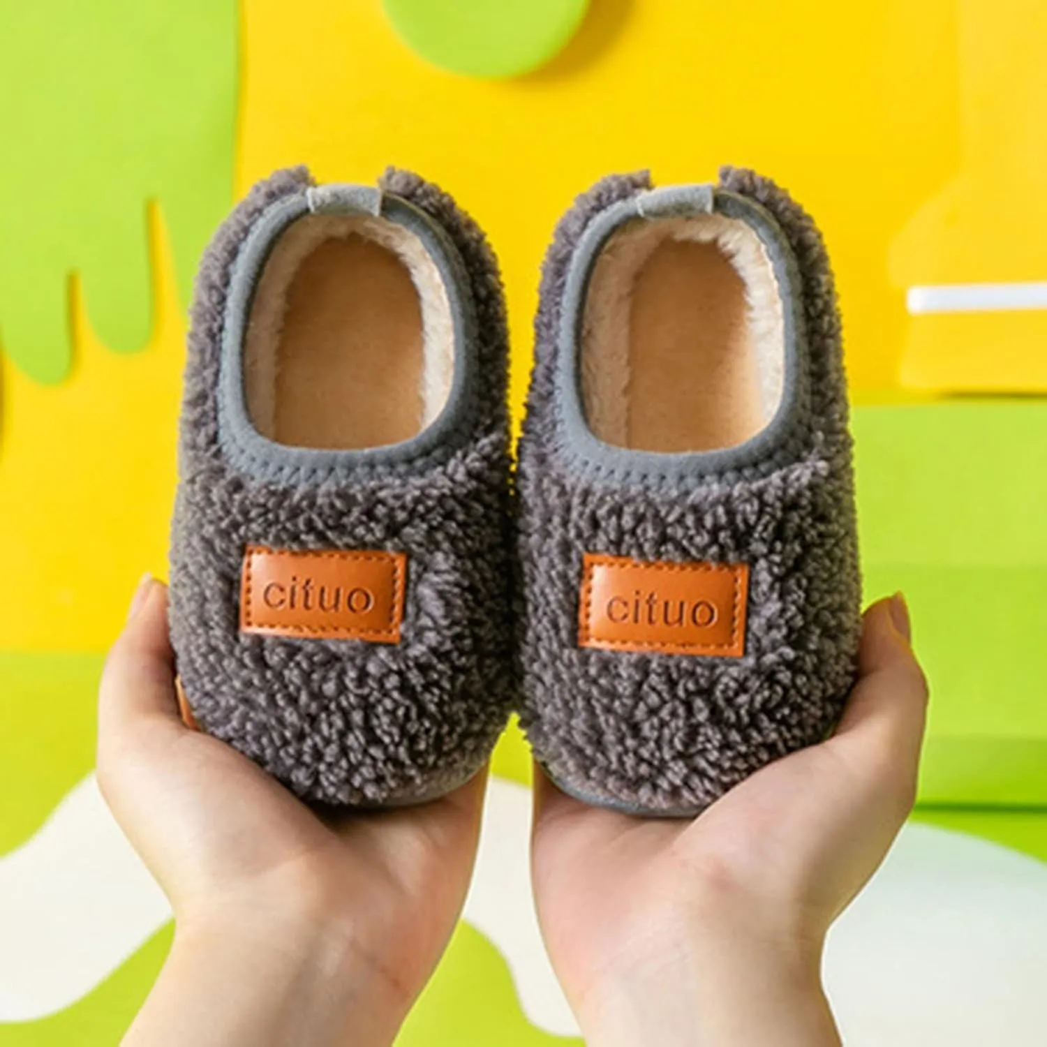 Toddler Girl Cute Shoes Childrens Girl Cotton Shoes Solid Color Fashion Soft Sole Winter Soft Bottom Walking Shoes