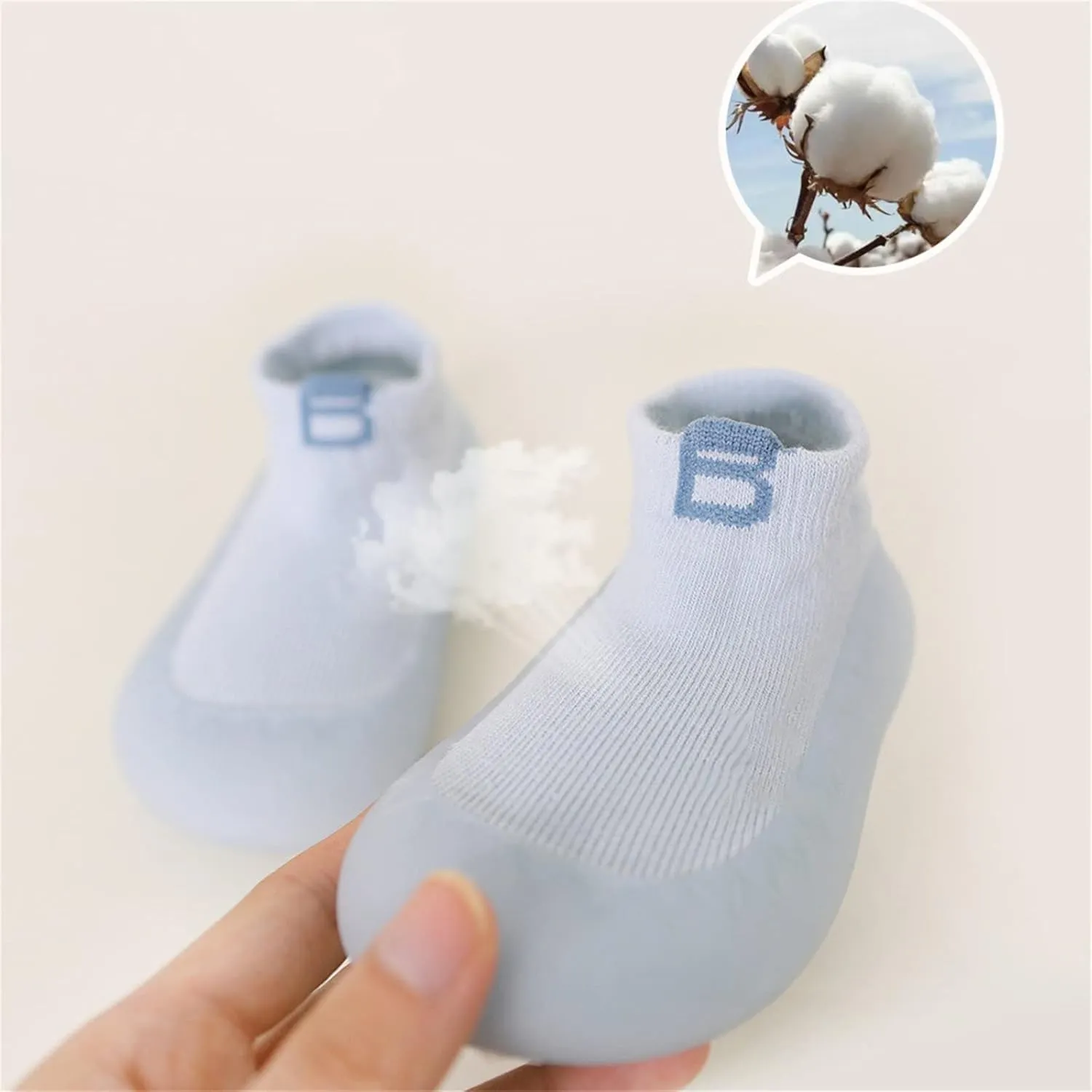 Toddler Girls Boys Barefoot Sock Shoes Breathable Soft House Slippers Baby Rubber Sole Indoor Walking Sneakers