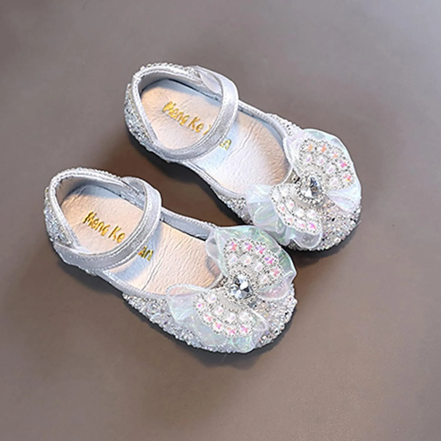 Toddler Girls Mary Jane Flat Shoes Bow Non-Slip Soft Sole Shoes Princess Wedding Party Shoes Baby Dress Shoes