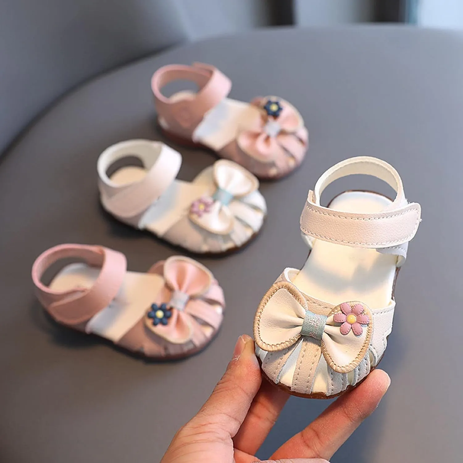 Toddler Girls' Sandals Shoes Children'S Sandals Toddler Shoes Baby Girls Soft Soles Non Slip Princess Girl Flip Flop