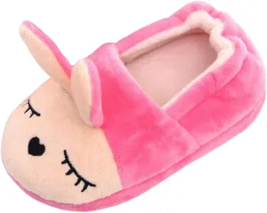 Toddler Girls Slippers Cartoon Plush Warm Shoes