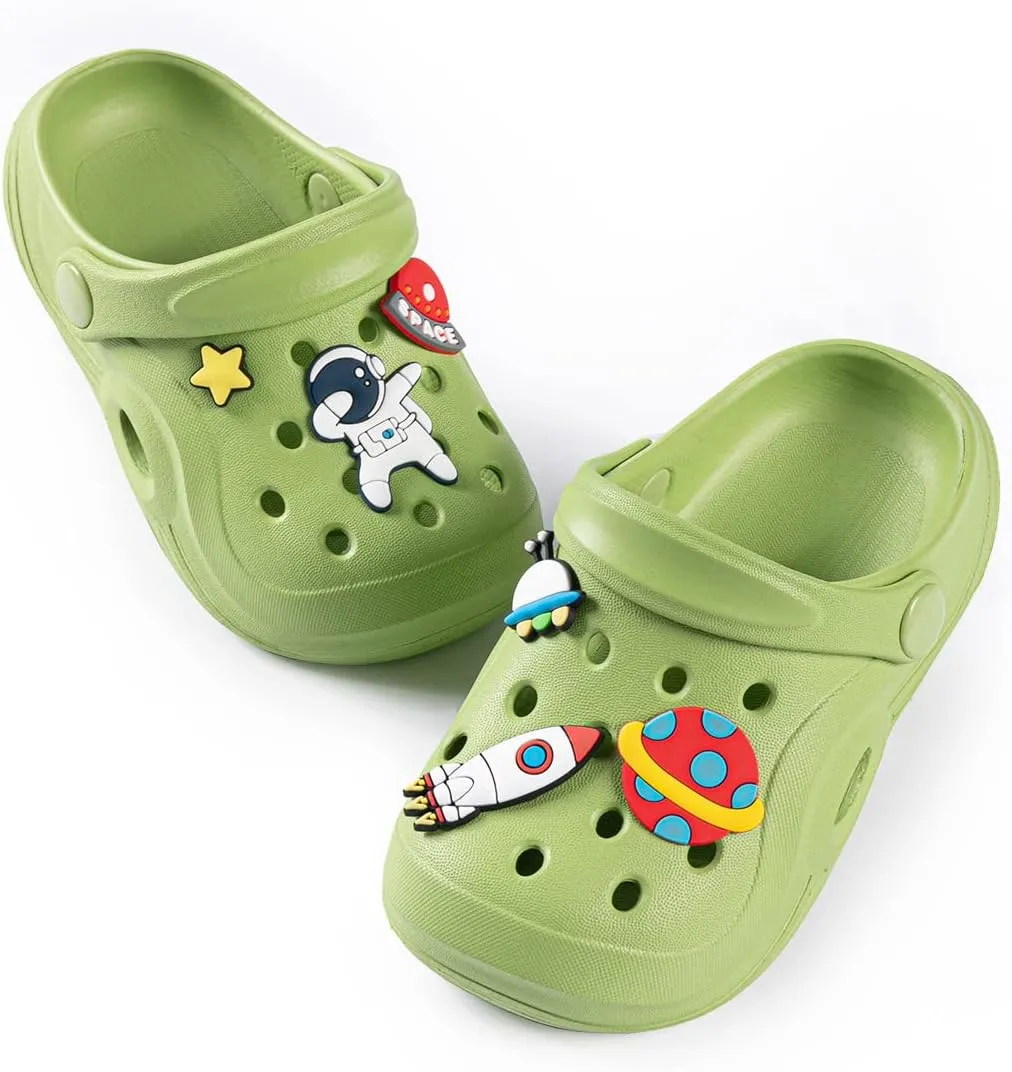 Toddler Kids Boys Girls Cute Garden Water Clogs Sandals Slip On Shoes Slipper Slides Lightweight Outdoor Summer Infant Children Beach Pool Shoes (Baby/Toddler Kids)