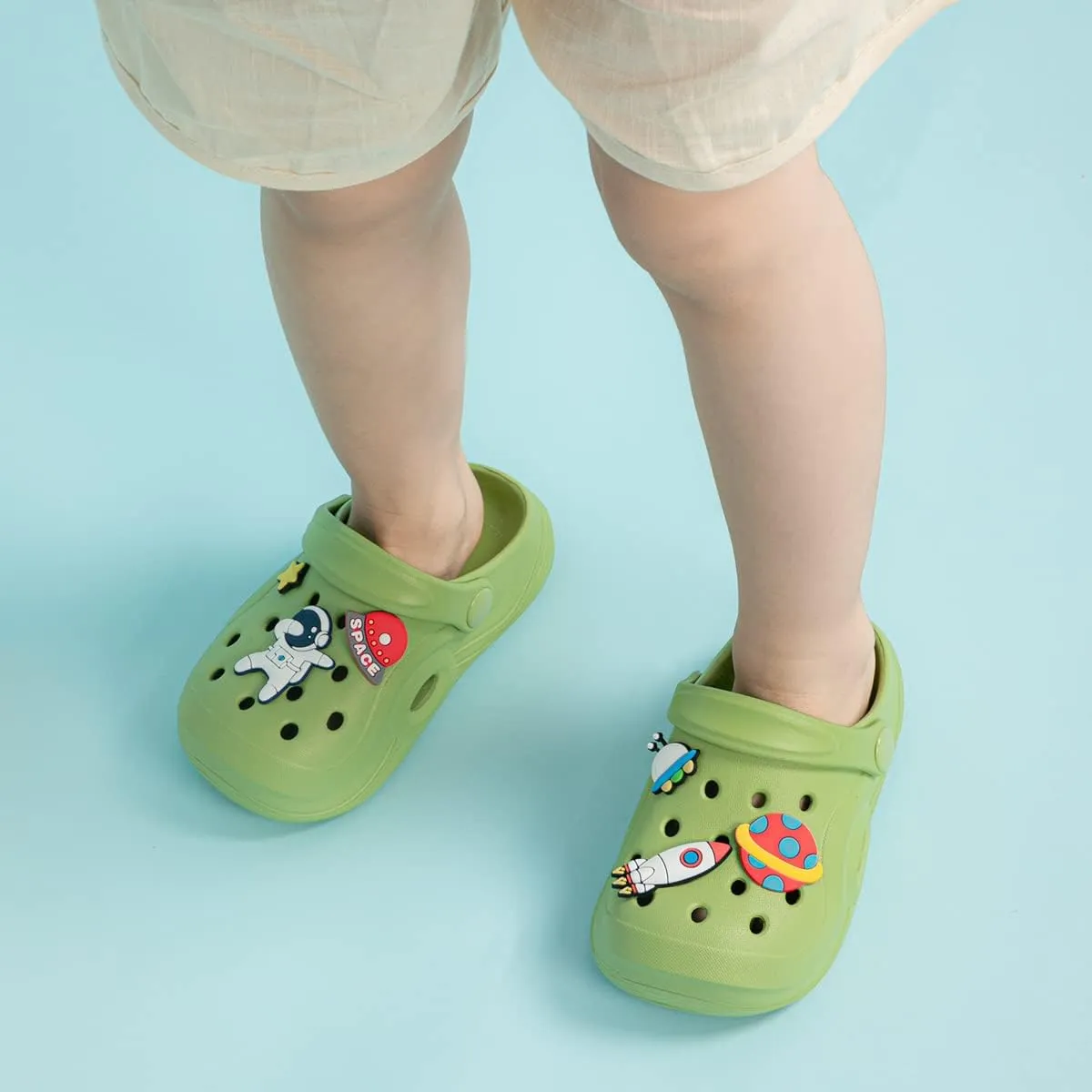Toddler Kids Boys Girls Cute Garden Water Clogs Sandals Slip On Shoes Slipper Slides Lightweight Outdoor Summer Infant Children Beach Pool Shoes (Baby/Toddler Kids)