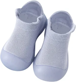 Toddler Kids Infant Newborn Baby Boys Girls Shoes Solid Ruffled Soft Soles First Walkers Antislip Shoes Prewalker Toddler Shows (Blue, 26 Toddler)