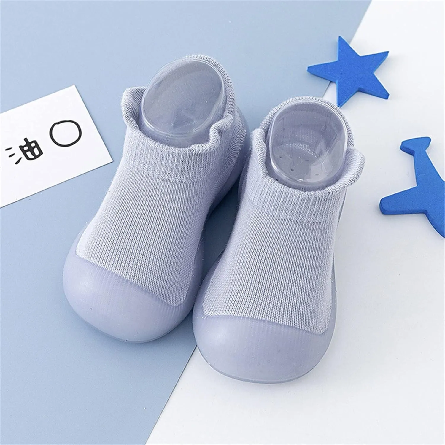 Toddler Kids Infant Newborn Baby Boys Girls Shoes Solid Ruffled Soft Soles First Walkers Antislip Shoes Prewalker Toddler Shows (Blue, 26 Toddler)