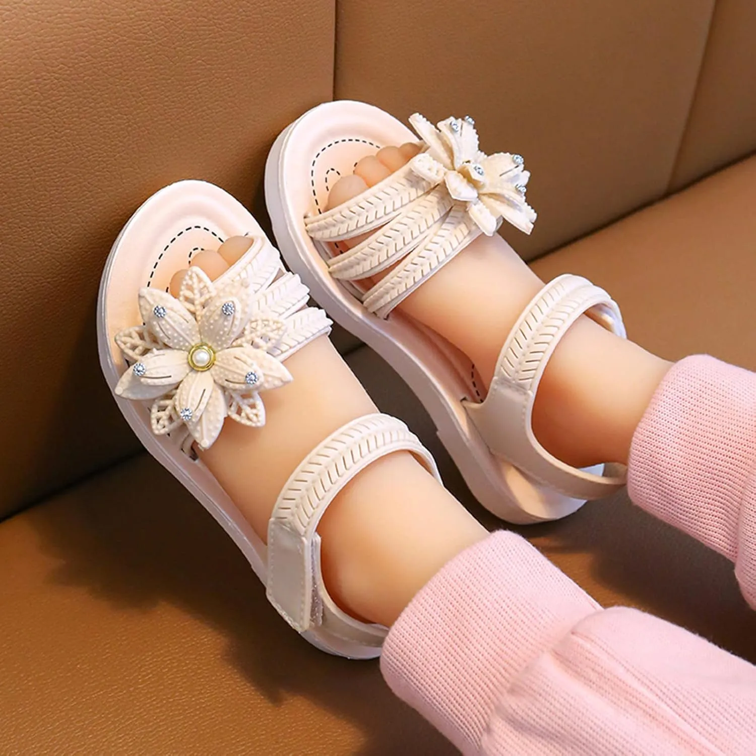 Toddler Kids Shoes Girls Sandals Summer New Soft Sole Non Slip Comfortable Fashion Princess Shoes Bow Sandals