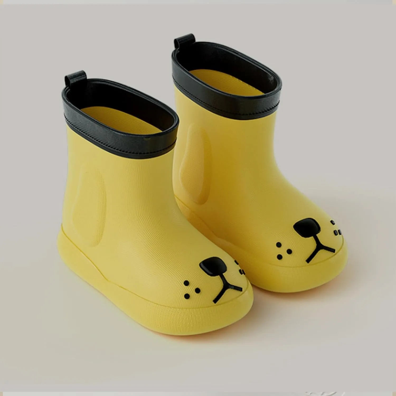 Toddler Kids Waterproof Cute Cartoon Rain Boots Rubber Soft Sole Outdoor Play Work Shoes for Fancy Shoes for Girls
