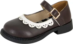 Toddler Little Child Girl's Leather Shoes Baby Soft Princess Shoes Little Girl Casual Shoes Student Single Shoes Girls