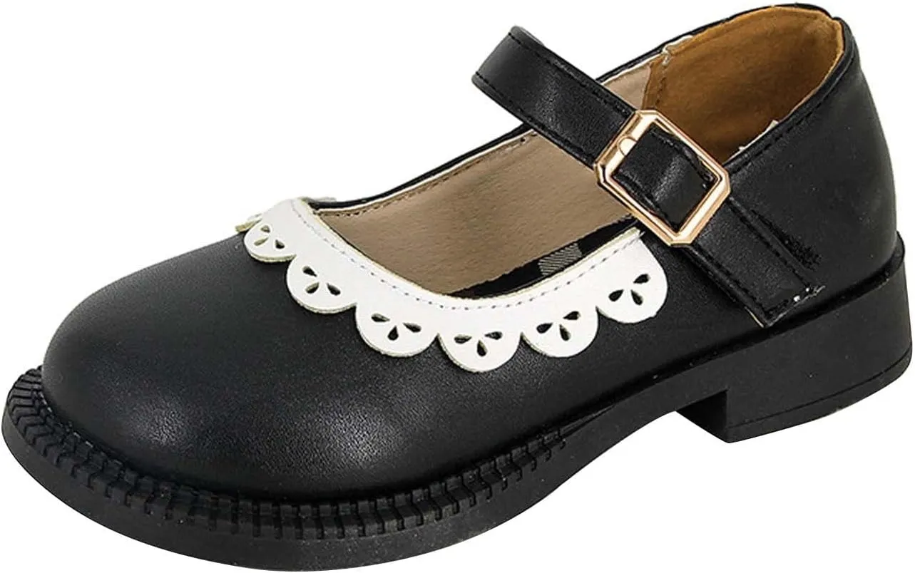 Toddler Little Child Girl's Leather Shoes Baby Soft Princess Shoes Little Girl Casual Shoes Student Single Shoes Girls