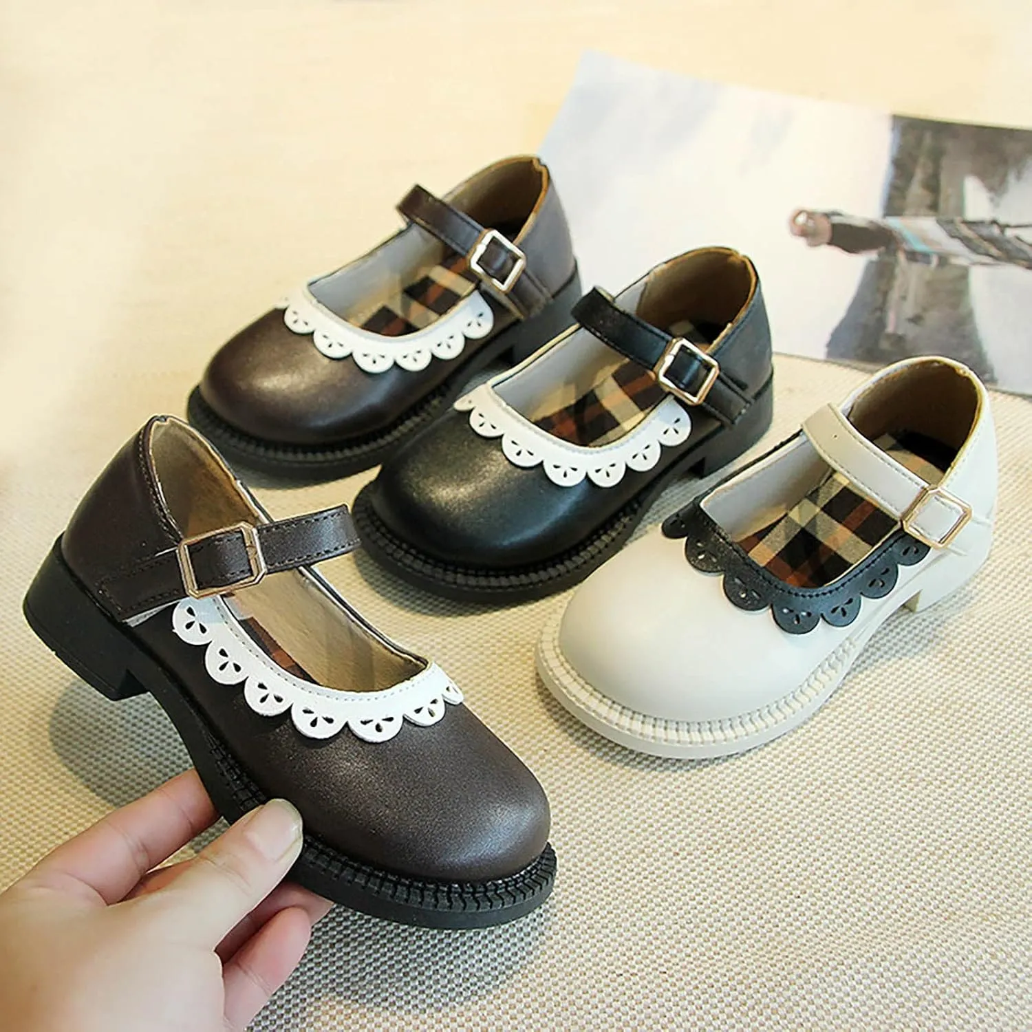 Toddler Little Child Girl's Leather Shoes Baby Soft Princess Shoes Little Girl Casual Shoes Student Single Shoes Girls