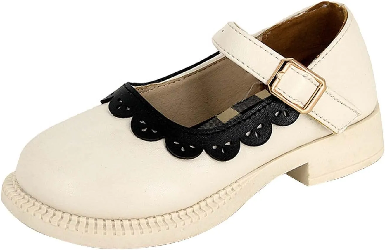 Toddler Little Child Girl's Leather Shoes Baby Soft Princess Shoes Little Girl Casual Shoes Student Single Shoes Girls