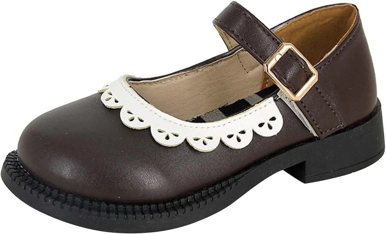 Toddler Little Child Girl's Leather Shoes Baby Soft Princess Shoes Little Girl Casual Shoes Student Single Shoes Girls