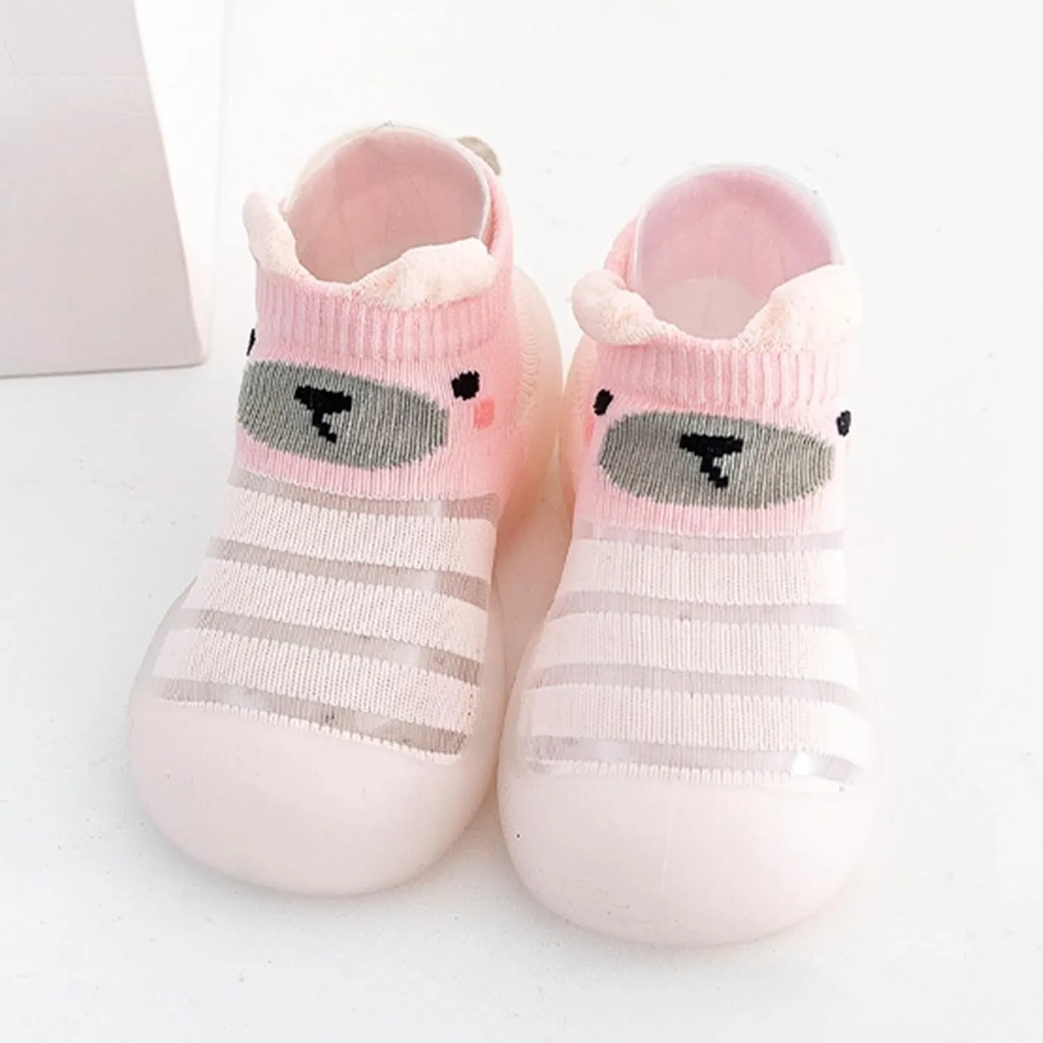 Toddler Shoes Baby First Walking Non-Skid Shoes Infant Boys Girls Print Breathable Knit Mesh Socks Shoes Slippers