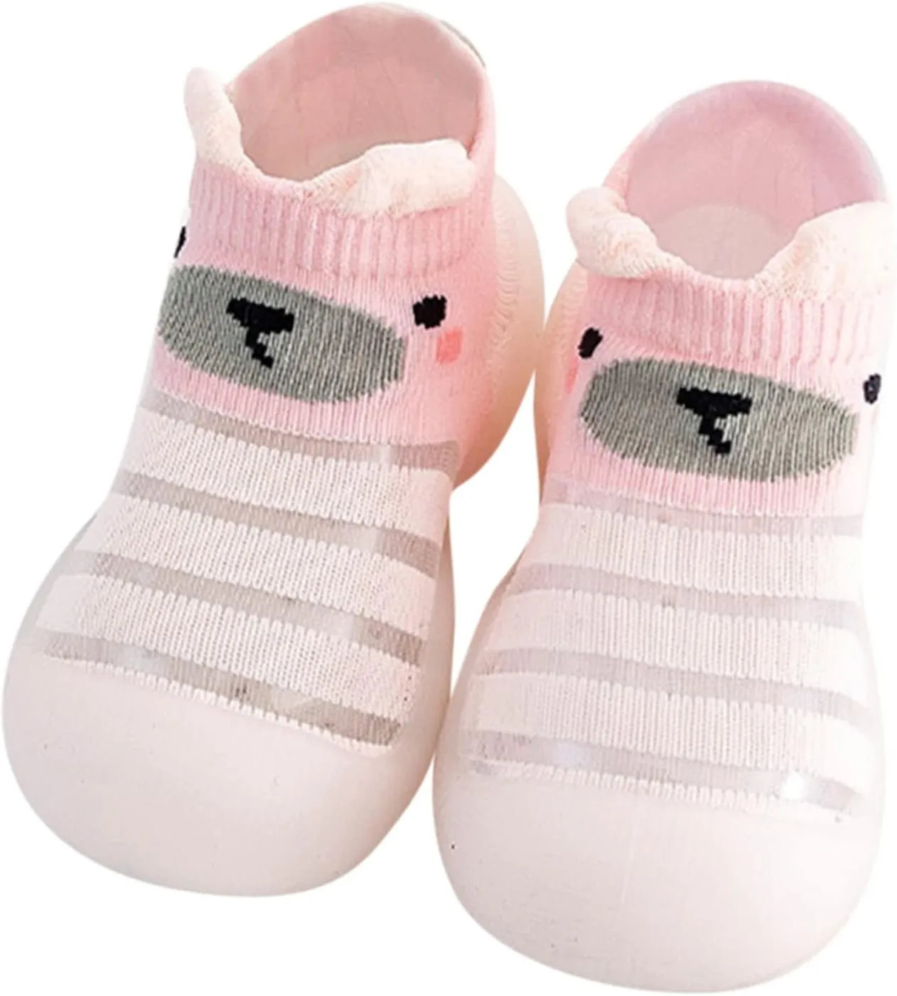 Toddler Shoes Baby First Walking Non-Skid Shoes Infant Boys Girls Print Breathable Knit Mesh Socks Shoes Slippers
