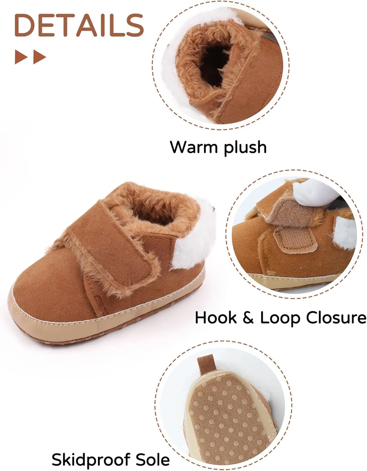 Toddler Slippers Girls Boys Non Slip Fuzzy House Shoes Soft Sole Baby Indoor Socks Walkers Boots