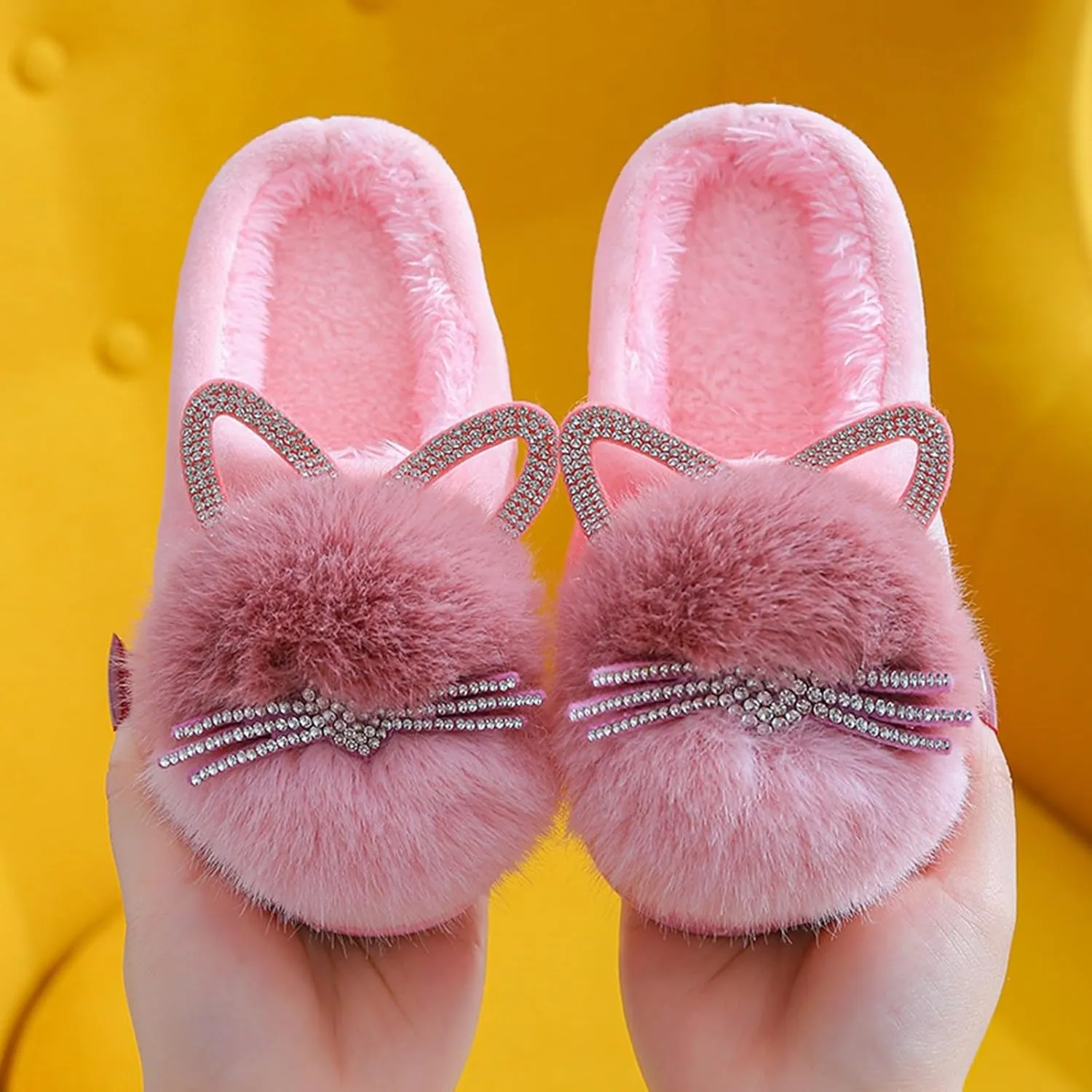 Toddler Slippers Girls Boys Soft Sole Non Slip Socks Slippers First Walking Shoes Fleece Fluff ?All Slipper