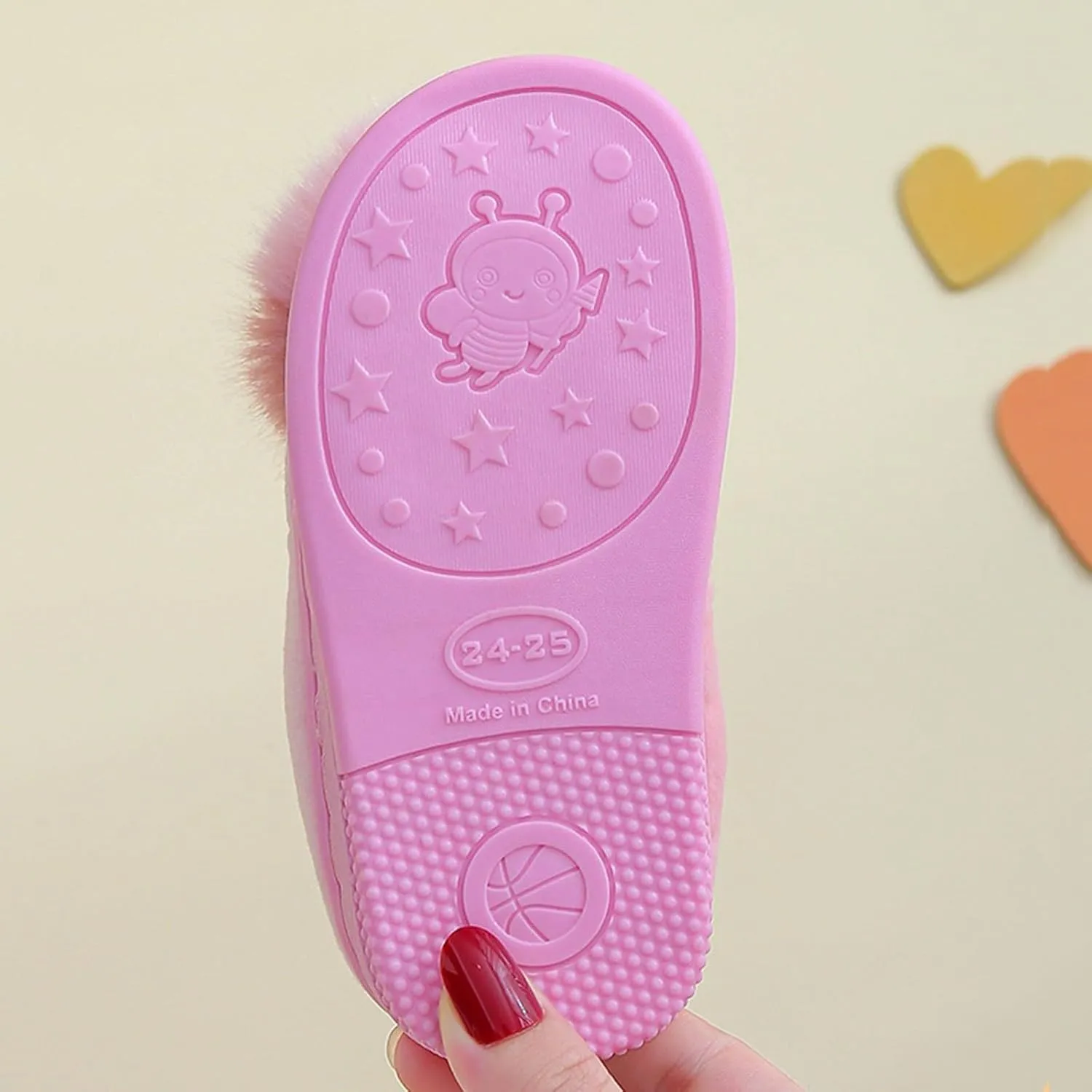 Toddler Slippers Girls Boys Soft Sole Non Slip Socks Slippers First Walking Shoes Fleece Fluff ?All Slipper