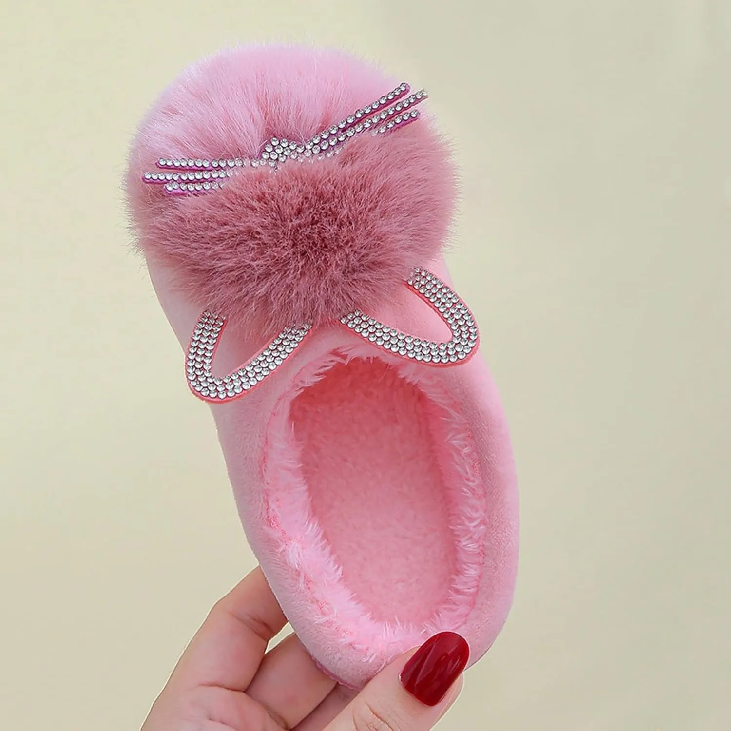 Toddler Slippers Girls Boys Soft Sole Non Slip Socks Slippers First Walking Shoes Fleece Fluff ?All Slipper