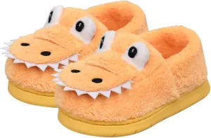 Toddler Slippers Winter Girl Boy Cute Dinosaur House Slipper Kids Warm Fuzzy Slippers Soft Plush Indoor Baby Shoes