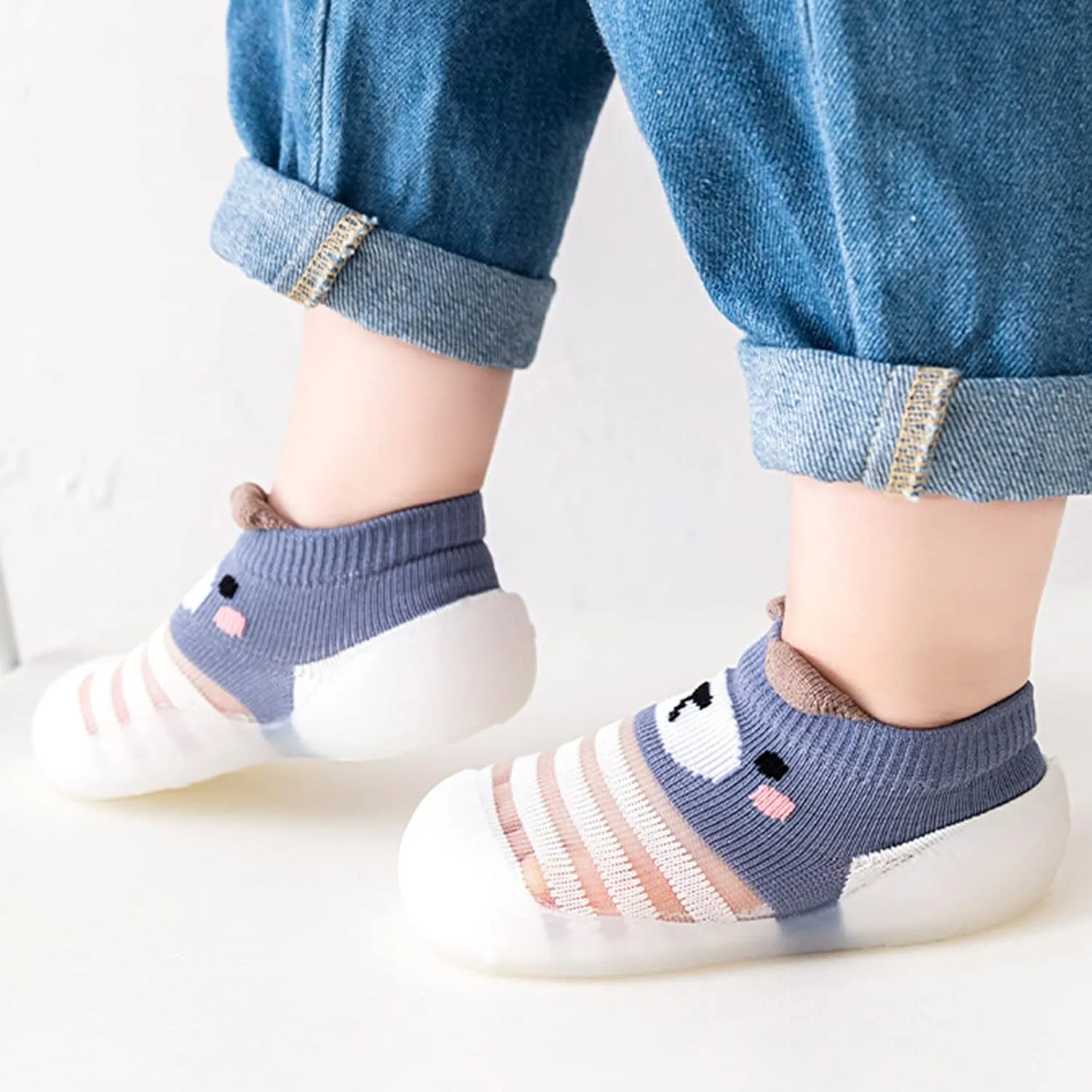 Toddler Sock Shoes,Infant Boys Girls Animal Prints Cartoon Socks Shoes Mesh The Floor Socks Non Slip Prewalker Shoes